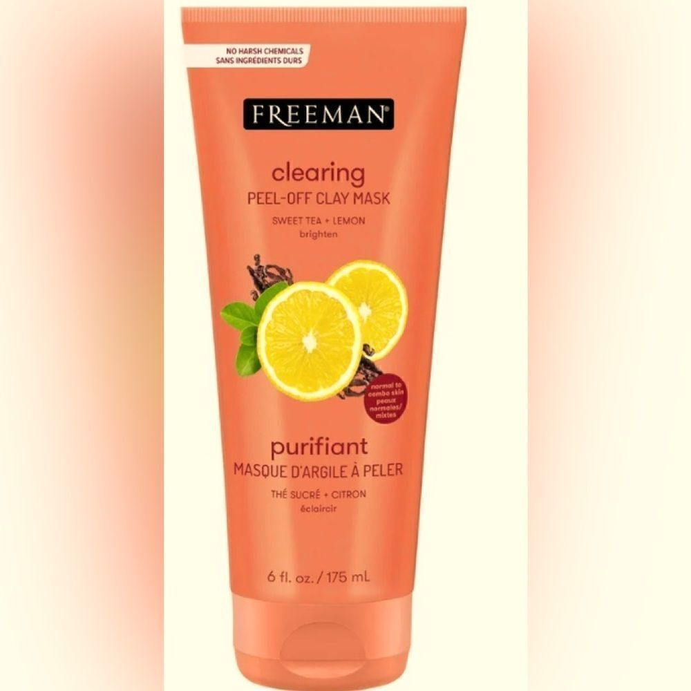 🛍️Freeman Clearing Sweet Tea & Lemon 🍋 Peel -off clay facial mask 6Fl.OZ.💥